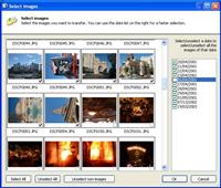 Select the images that you want to download from your memory card.